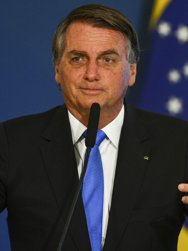 O presidente Jair Bolsonaro durante o lançamento do Canal Educação e do Canal Libras, no Palácio do Planalto.